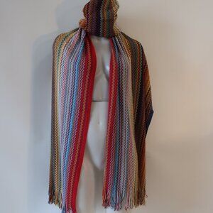NWT Womens Missoni Multi-color Scarf & Hat Set